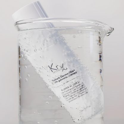Clinical-strength KrX Bioherb Derma Plus+ showing self-activating galvanic therapy for advanced Korean skin renewal and cellular rejuvenation.