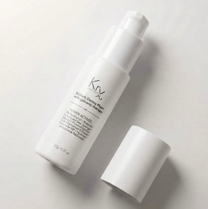 Close-up of the KrX Bioherb Derma Plus+ applicator, featuring 3,000 ppm liquid Korean microneedling spicules for targeted at-home skin resurfacing.
