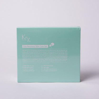 KrX Cica Recovery Bundle four-step Korean barrier repair system with Centella Asiatica Tremella Fuciformis Lactobacillus ferment and Ceramides for post-procedure sensitive and reactive skin