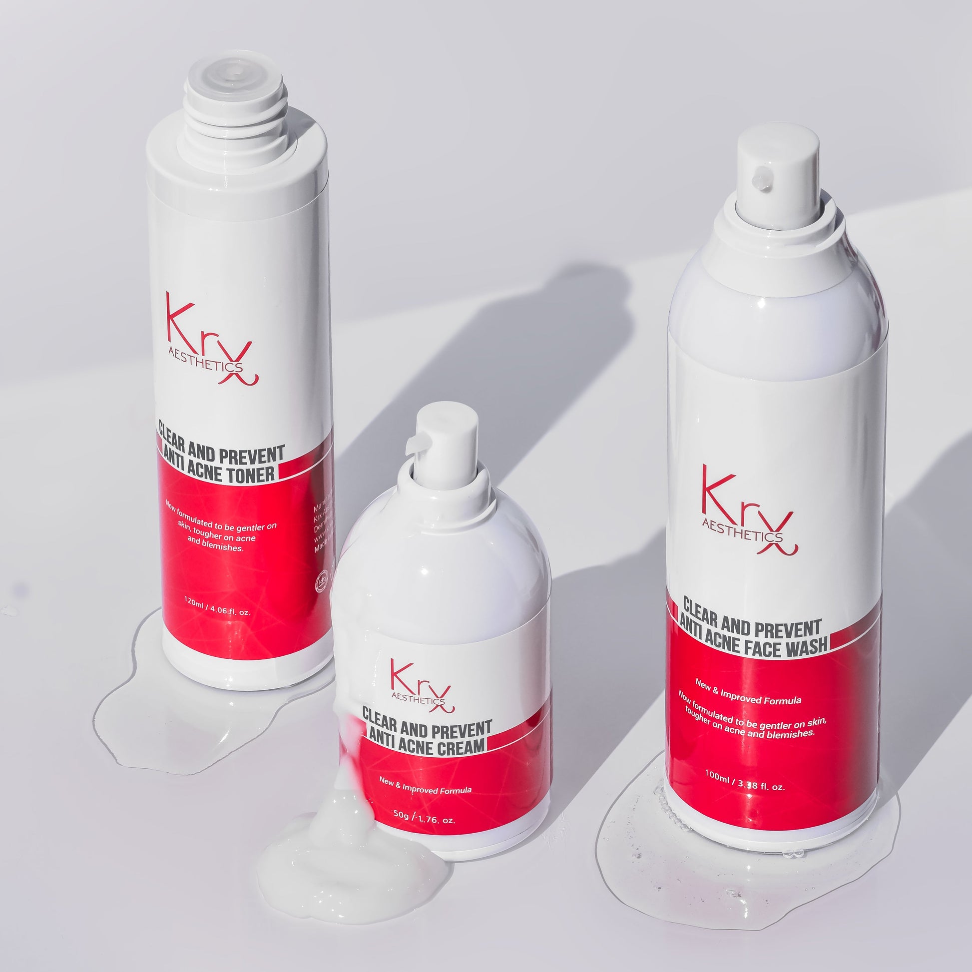 KrX Clear + Prevent Toner as part of the Anti Acne Bundle; an oil-regulating Korean solution that solves "excessive midday shine" by balancing sebum production and tightening the appearance of pores.
