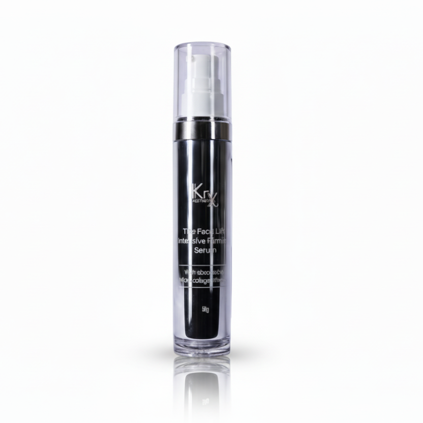 Instant hydration and long-term firming benefits with KrX Aesthetics intensive collagen facial treatment.