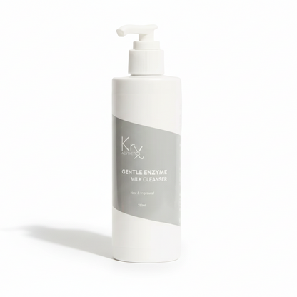 KrX Gentle Enzyme Milk Cleanser: The ultimate exfoliating Korean milk cleanser that dissolves dead skin with Papain enzymes instead of harsh, stripping acids.