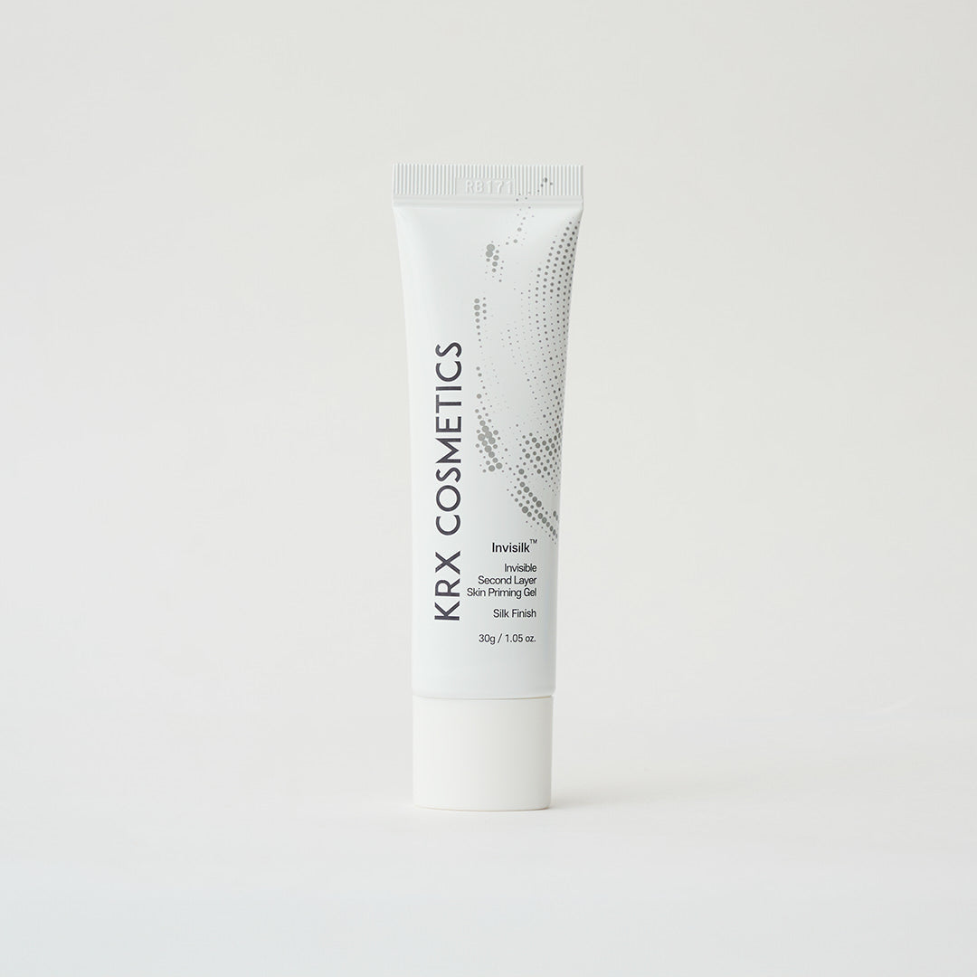 KrX Invisilk Invisible Skin K-Beauty Priming Gel tube for pore blurring and long-lasting makeup application