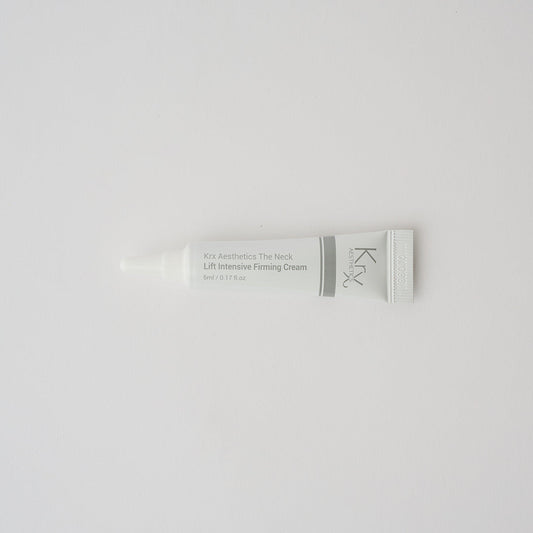 5ml sample tube of KrX The Neck Lift Intensive Firming Neck Cream, offering a trial-size Korean multi-collagen treatment designed to lift and tighten sagging skin on the neck and décolletage.