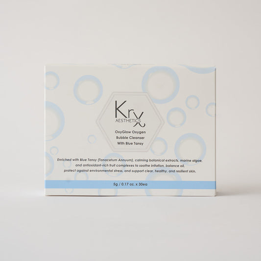 KrX Aesthetics OxyGlow Bubble Wash Blue Tansy | Mystic Beauty & Skincare