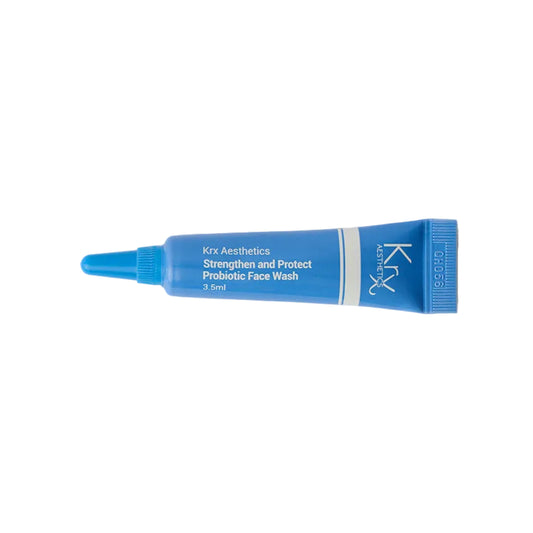 Gentle low pH gel texture of KrX Korean Probiotic Face Wash for sensitive skin.