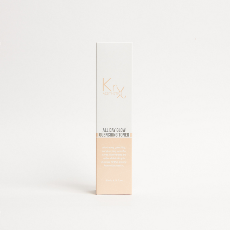 KrX Quenching Glow Toner, a soothing solution featuring Panthenol and Aloe Vera that solves the problem of "brightening-induced sensitivity" while restoring a healthy barrier.