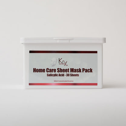 KrX Salicylic Acid Home Care Masks, offering a professional Korean acne treatment system designed to clear congested pores and prevent breakout cycling.