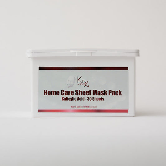 KrX Salicylic Acid Home Care Masks, offering a professional Korean acne treatment system designed to clear congested pores and prevent breakout cycling.