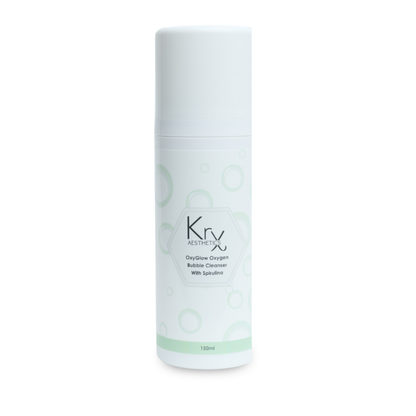 Purify dull, tired skin with KrX OxyGlow Spirulina Bubble Cleanser, an oxygen-rich solution for an instant healthy glow.