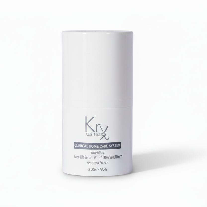 Full-size KrX Youthplex Face Lift Serum; a needle-free 'Botox in a bottle' solution that solves forehead wrinkles and expression lines using high-concentration Acetyl Hexapeptide-8