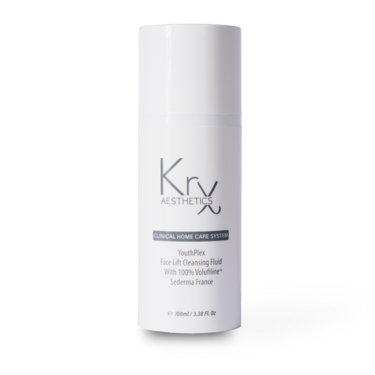 Full-size KrX Youthplex Face Lift Cleansing Fluid; a needle-free 'Botox alternative' cleanser that prepares the skin for wrinkle-smoothing treatments using Acetyl Hexapeptide-8.