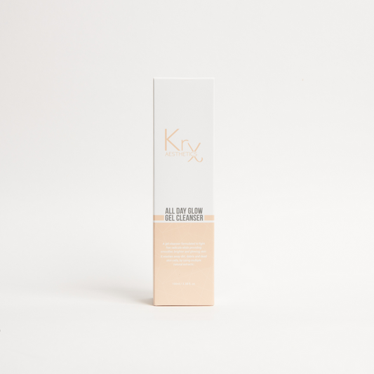 Korean KrX Glow gel cleanser for sensitive skin - unscented and safe for any skin type