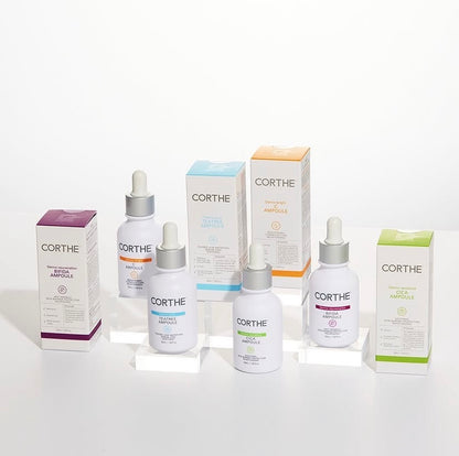 Korean microbiome-supporting serum, Corthe Bifida Ampoule, used to calm reactive skin and protect against environmental stress.