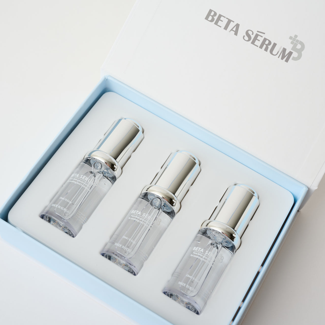 NeoGenesis Beta-Glucan Serum 3-pack kit, an advanced Korean professional skincare routine for barrier restoration.