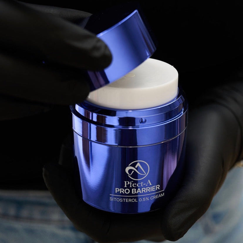 Pfect-A Pro Barrier Sitosterol Cream, a professional Korean cholesterol moisturizer designed to replenish skin lipids.