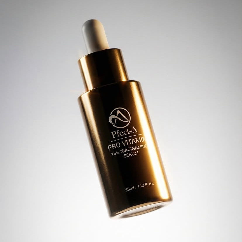 Luxury Pfect-A Pro Vitamin Serum, an advanced Korean acne-safe treatment featuring a seven-ceramide complex to prevent barrier sensitization.