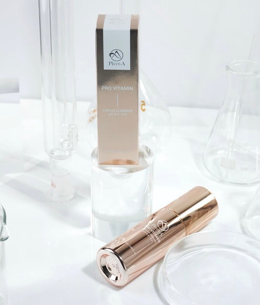 Pfect-A Pro Vitamin Cleanser featuring NMN and a complete B-Vitamin complex; a nutritive solution that solves "skin depletion" by infusing the skin with NAD+ precursors and 8 essential vitamins during the very first step of your Korean skincare routine.