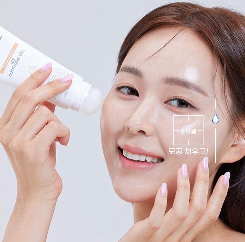 Applying Corthe Soothing Gel to compromised skin after professional skincare treatments to reduce heat, stinging, and sensitivity.