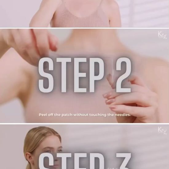 Video tutorial showing the professional application of KrX Lip Darts, demonstrating how to press the dissolvable micro-channeling patches to activate the plumping hyaluronic acid spheres.