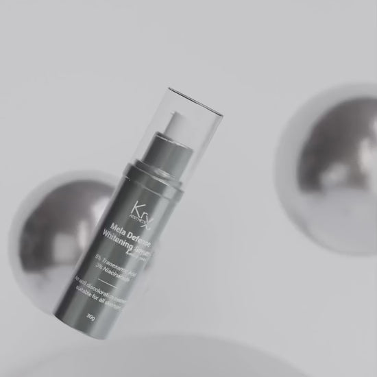 Achieving a clear, radiant glow on all skin tones with KrX Mela Défense, a pro-grade Korean serum that targets dark spots and sun damage while maintaining skin health.