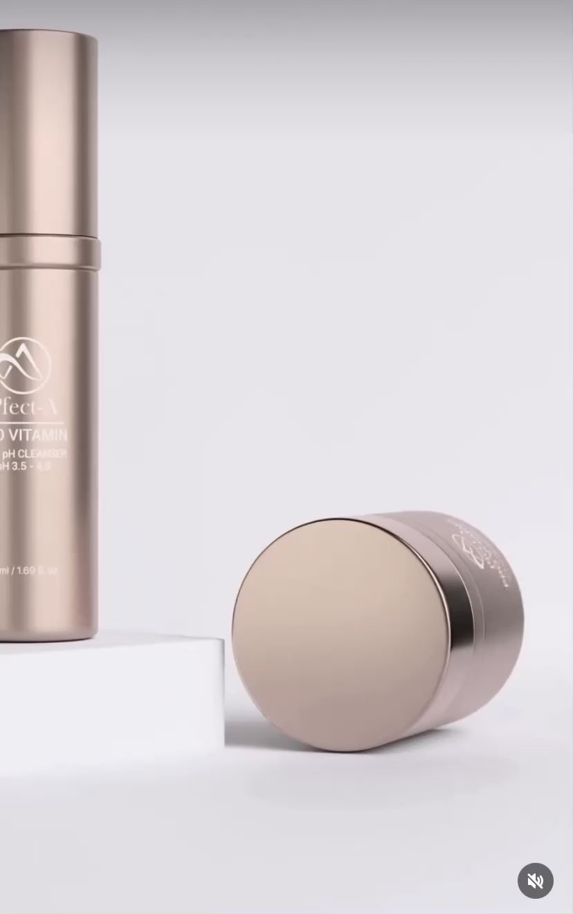 Video of the Pfect-A Pro Vitamin Cleanser in a professional setting; a priming solution that solves "active-ingredient failure" by setting the skin to an optimal acidic baseline for maximum serum absorption and clinical results.