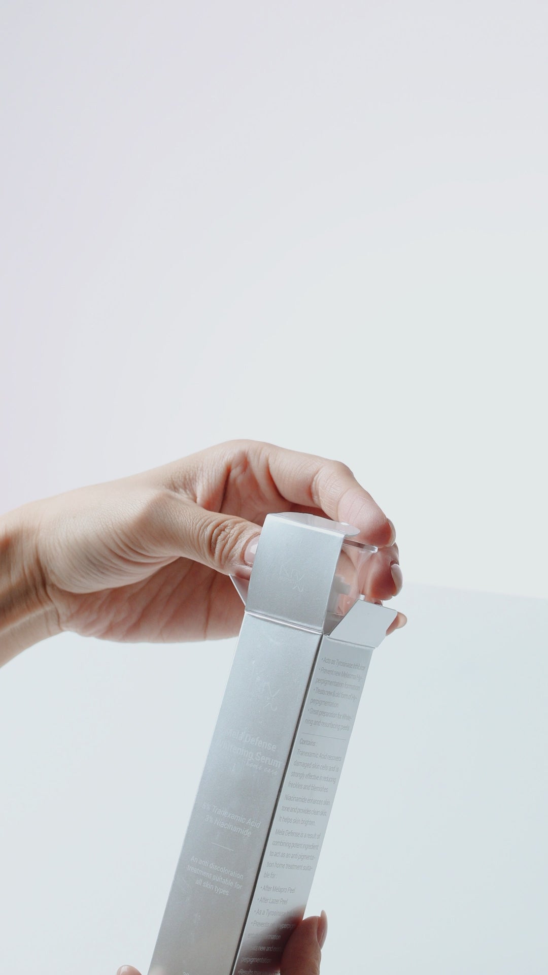 Korean skincare whitening serum with Niacinamide to reduce hyperpigmentation