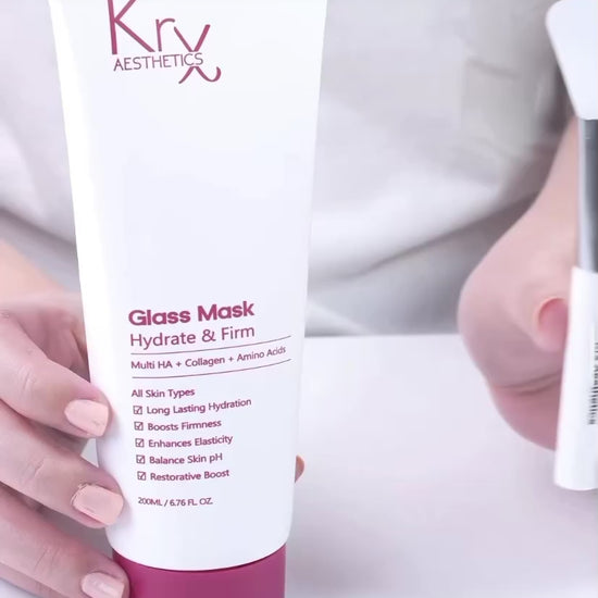 Demonstration of the KrX Korean Glass Mask peeling off in one clean piece, revealing instantly hydrated, firm, and 'lit-from-within' skin with zero residue or rinsing required.