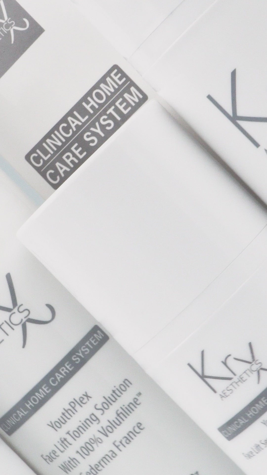 Clinical application video of the KrX Youthplex Face Lift System highlighting the peptide-powered Volufiline™ formula that plumps and firms sagging skin during the double cleanse process.