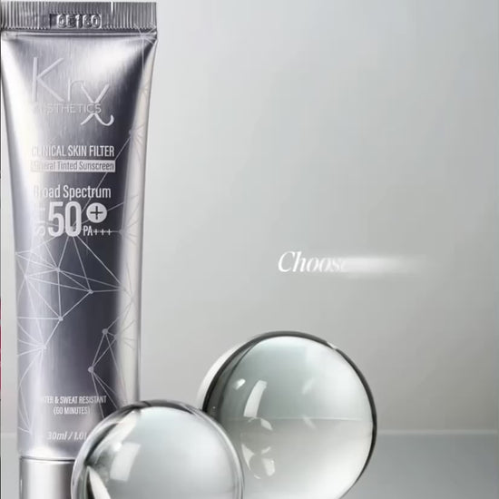 KrX Korean Sunscreen infused with Centella Asiatica and Calendula; a professional-grade solution that solves post-procedure inflammation by calming the skin while providing a physical barrier against UVA/UVB rays.