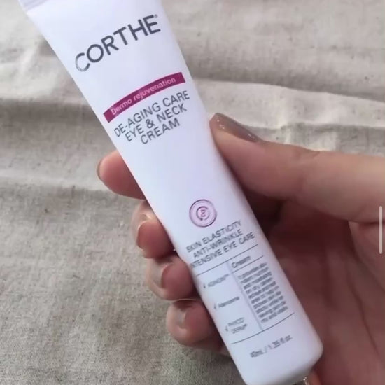 Reduce morning puffiness and brighten tired eyes with the lightweight, fast-absorbing Korean Corthe De-Aging Eye + Neck treatment.