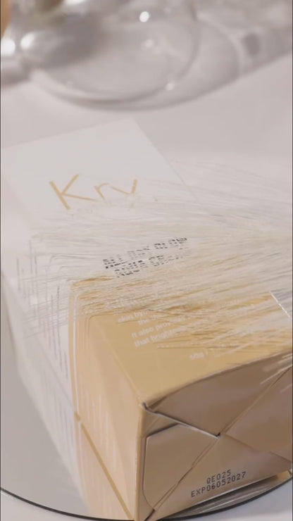 Final steps of the KrX Deluxe Glow Bundle routine featuring the weightless AquaGel Cream for a protected, high-shine Korean glass skin finish.