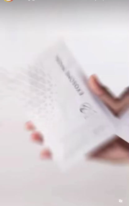Close-up video of the Pfect-A Exosome Mask, showcasing the ultra-thin, high-adherence material designed to deliver a concentrated dose of Cica Exosomes and peptides deep into the skin for maximum recovery.