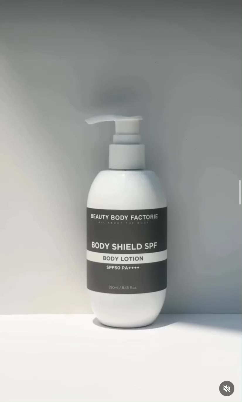 Korean Body Sunscreen SPF 50 for sensitive skin; featuring Niacinamide and Panthenol to brighten and calm sun-exposed skin during daily wear.