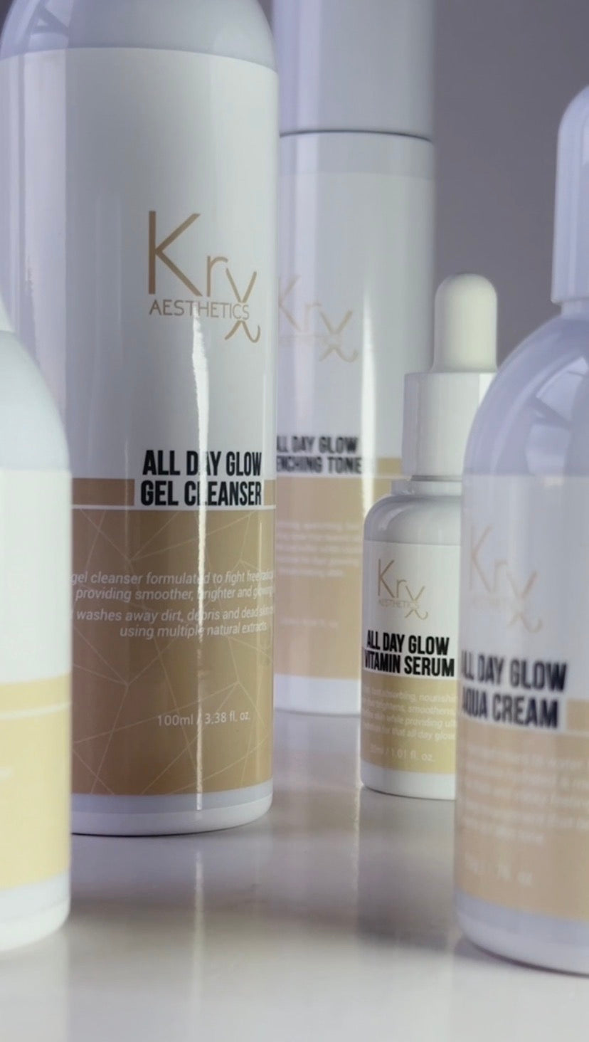 Video demonstration of the 5-step KrX Deluxe Glow Bundle, a comprehensive Korean clinical routine designed to build authentic glass skin through barrier health.