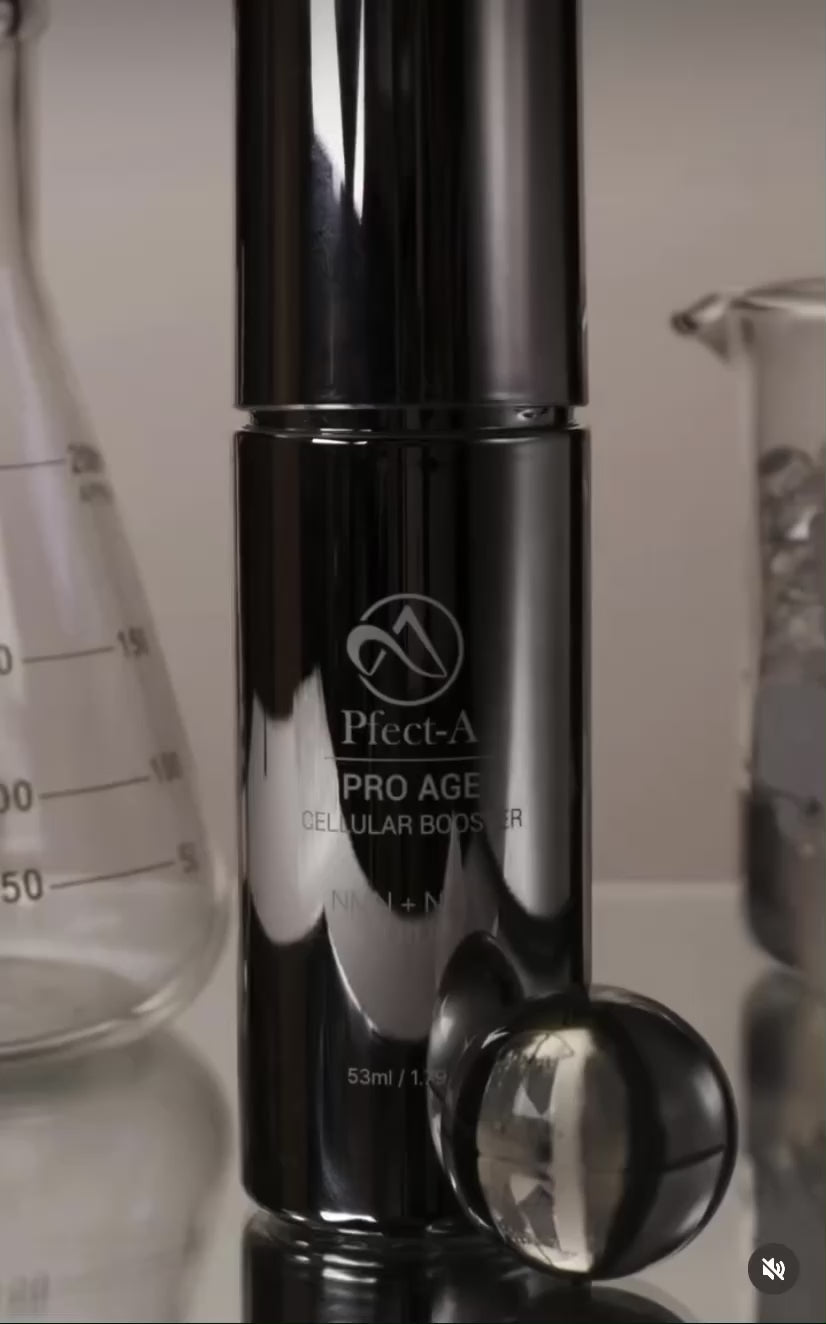 Pfect-A Pro Age Cellular Booster, a premier Korean longevity serum utilizing NMN and NAD+ to energize skin cells and redefine the aging process.