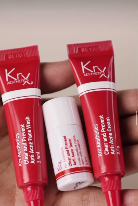 KrX Anti Acne Clear and Prevent Line Sample Sizes
