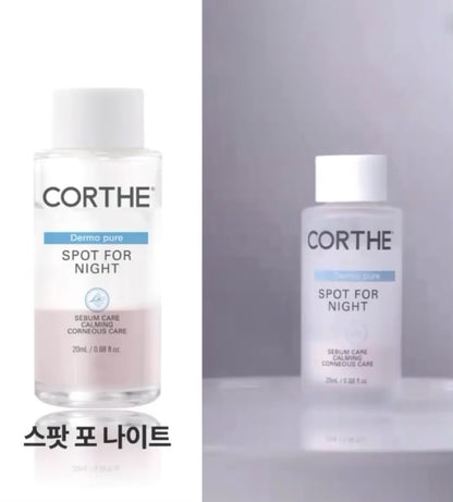 Zero-cross-contamination acne care: Applying the Corthe Spot For The Night with medical-grade cotton swabs to keep the formula sterile and your breakouts protected.