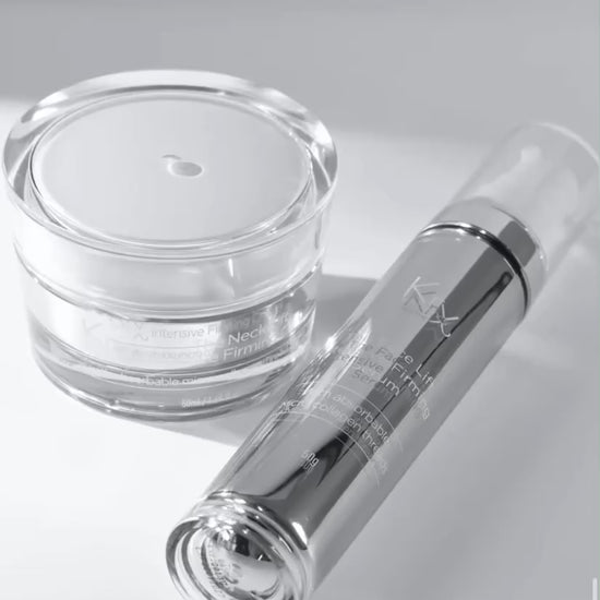The perfect anti-aging duo: KrX Face Lift Serum paired with KrX Neck Lift Intensive Firming Cream