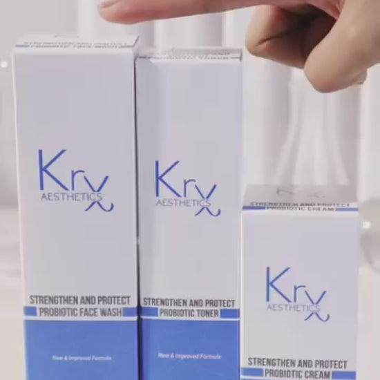 KrX Strengthen + Protect system; a restorative Korean skincare solution for compromised skin
