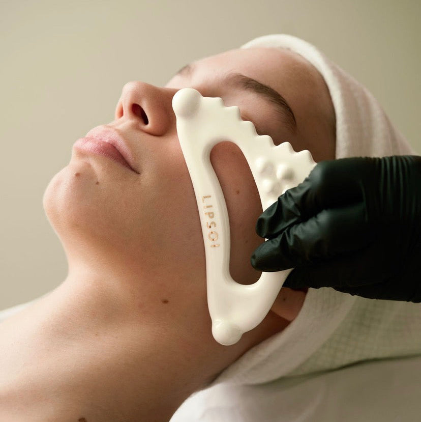 Professional Lymphatic Drainage Facial in Meridian, Idaho at Mystic Beauty & Skincare; a sculpting facial treatment near Boise designed to de-puff and contour the jawline.