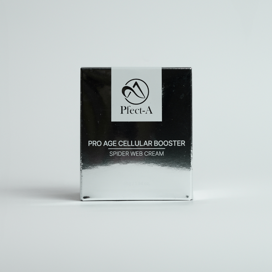 Pfect-A Spider Web Cream, an advanced K-beauty moisturizer featuring spider silk protein technology for superior skin tightening and cellular rejuvenation.