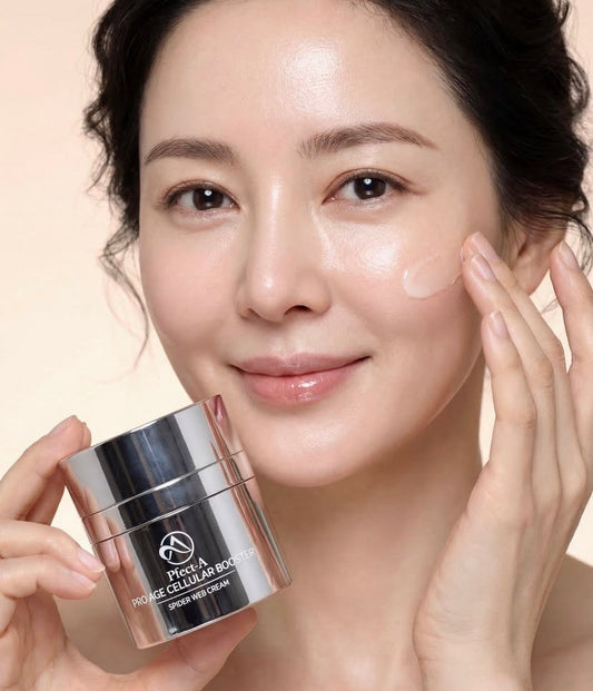 Pfect-A Spider Web Cream, a lightweight yet intensive moisturizer that uses Sodium DNA and Hyaluronic Acid to plump and revitalize dull, fatigued skin.