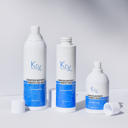 Lightweight, non-greasy texture of KrX Probiotic Face Cream; a breathable Korean hydration solution that solves the 'clogged pore' feeling of traditional moisturizers for oily and acne-prone skin types.
