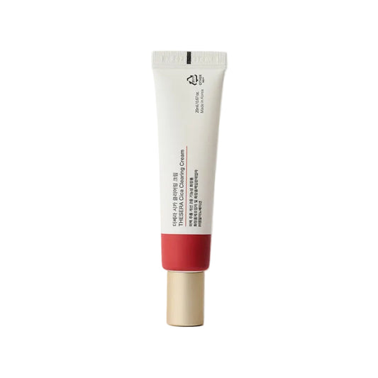 Thesera Cica Clearing Cream, a targeted Korean acne treatment with Zinc, Niacinamide, and Centella to calm inflamed breakouts and clear pores.