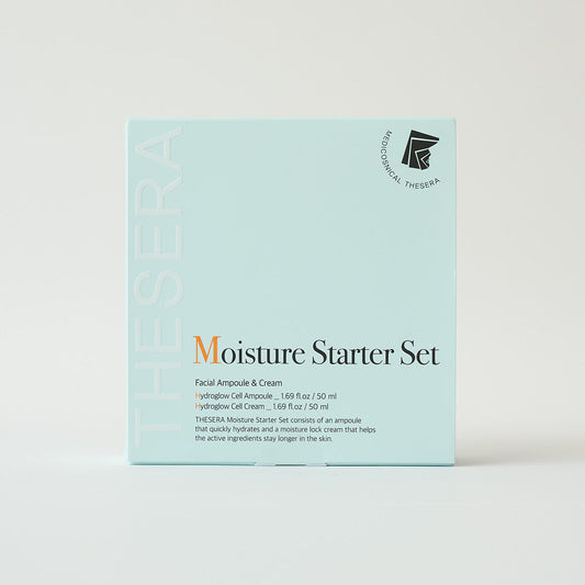 Thesera Moisture Starter Set box packaging for intense hydration and skin barrier restoration.