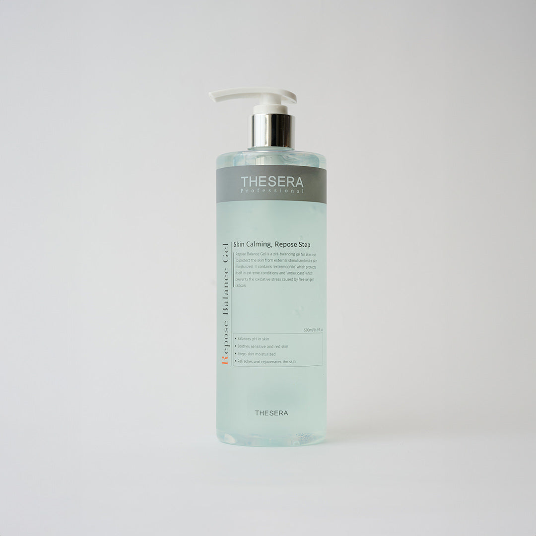 Thesera Repose Balance Gel designed for soothing hydration, barrier repair, and device modalities.