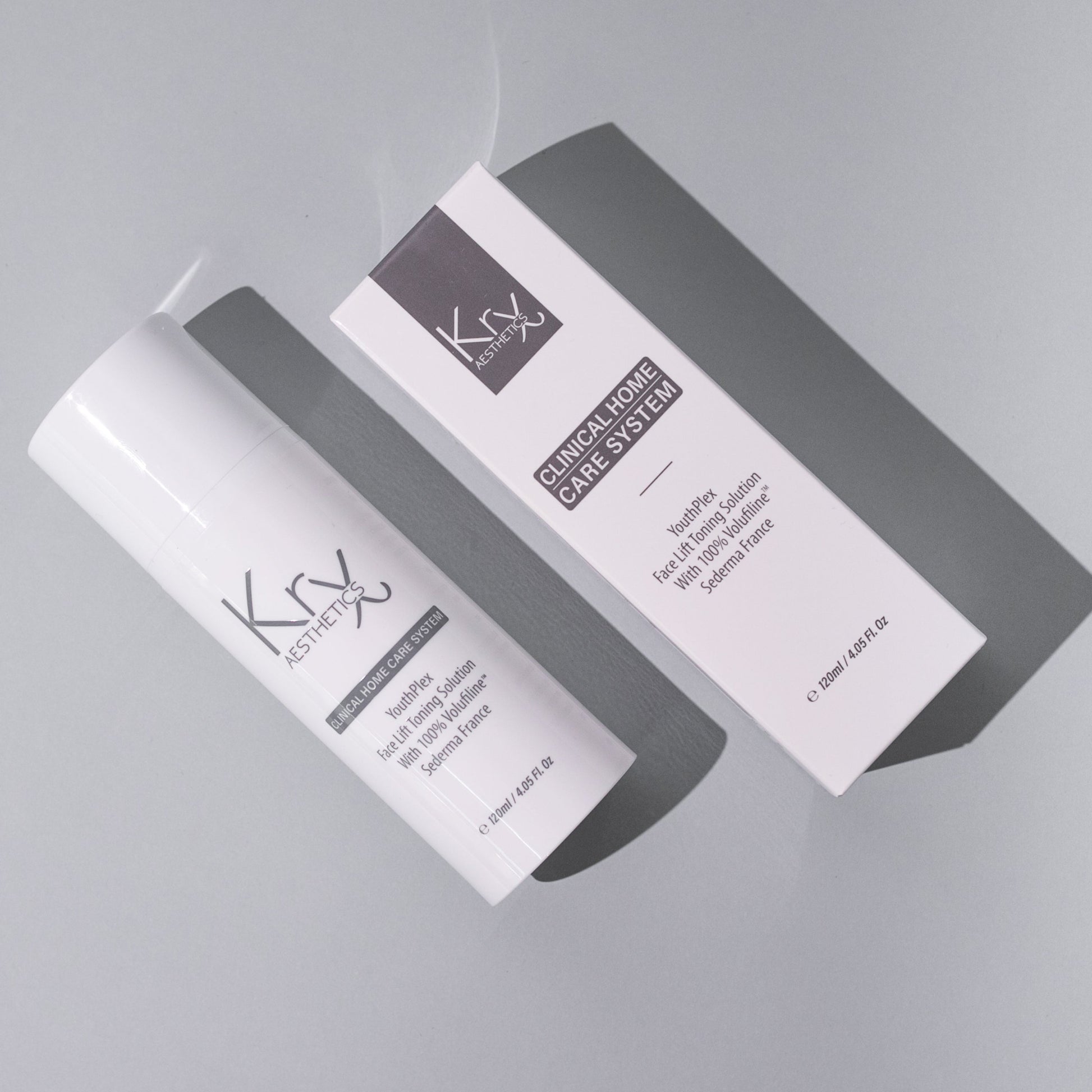 KrX Youthplex Korean Face Lift Toner with a Botox-like smoothing effect; an injectable-alternative solution that solves "dynamic wrinkles" using Acetyl Hexapeptide-8 to relax facial tension and instantly soften the look of forehead and eye lines.